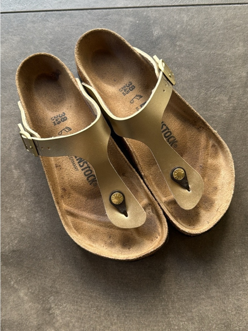 Birkenstock Gizeh Sandals in gold